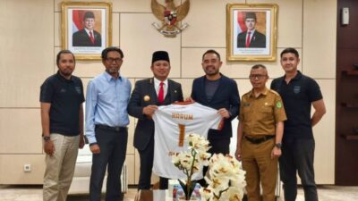 Audiensi Bersama Borneo Fc, Rudy Mas’ud Sambut Rencana Turnamen Piala Gubernur