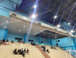 Plafon GOR Pemuda Berau Ambruk Saat Turnamen Futsal, Penonton Kaget